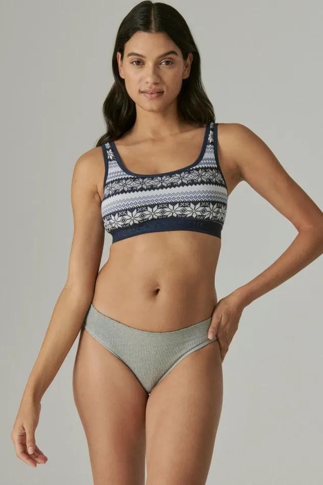 Women Lucky Brand Intimates and Sleepwear 2 Pack Fair Isle Bra Dark Blue