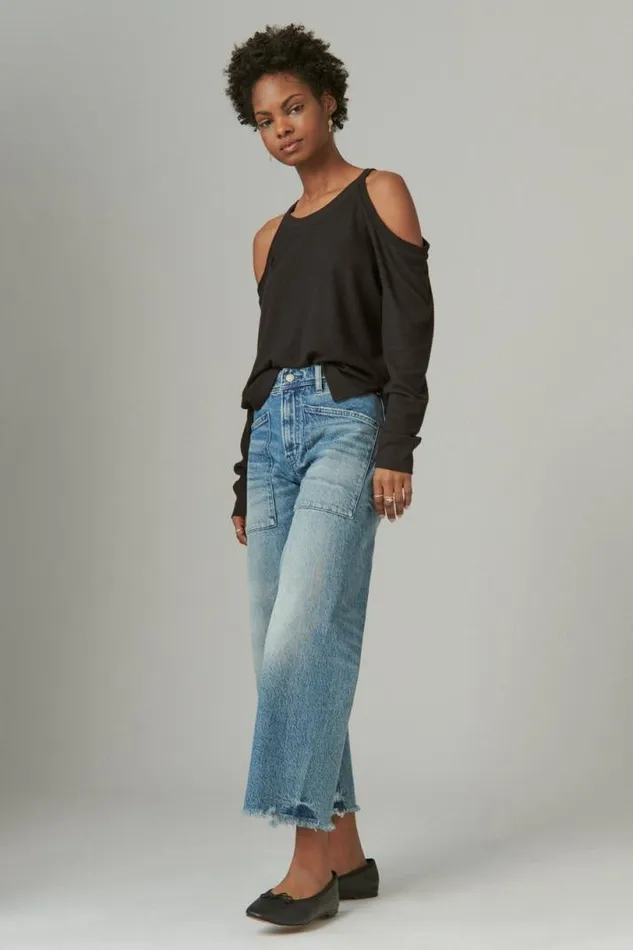 Women Lucky Brand Jeans Lucky Legend Crop Wide Leg Tough Luck