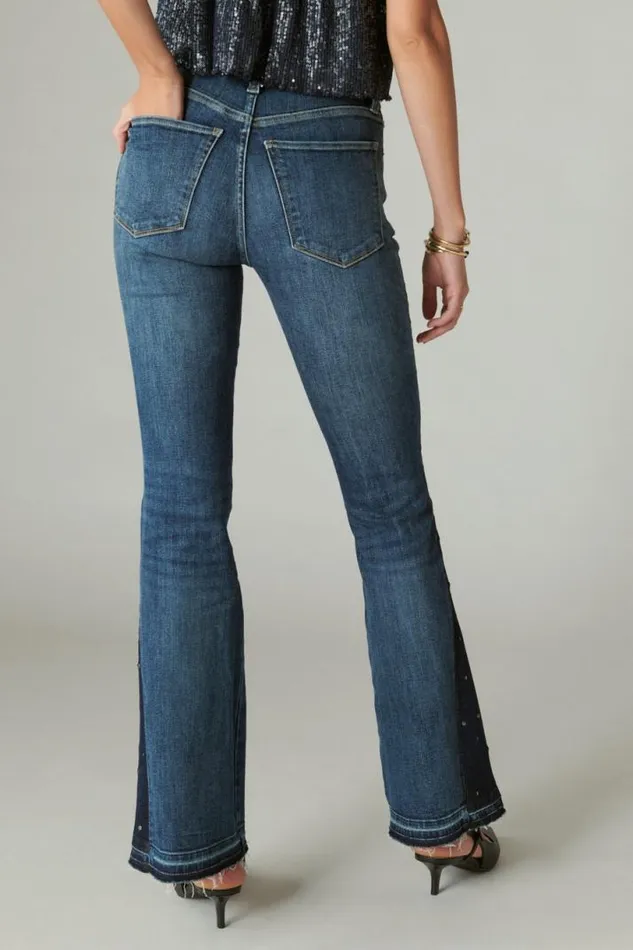 Women Lucky Brand Jeans Lucky Legend Studded High Rise Stevie Flare Gypsy