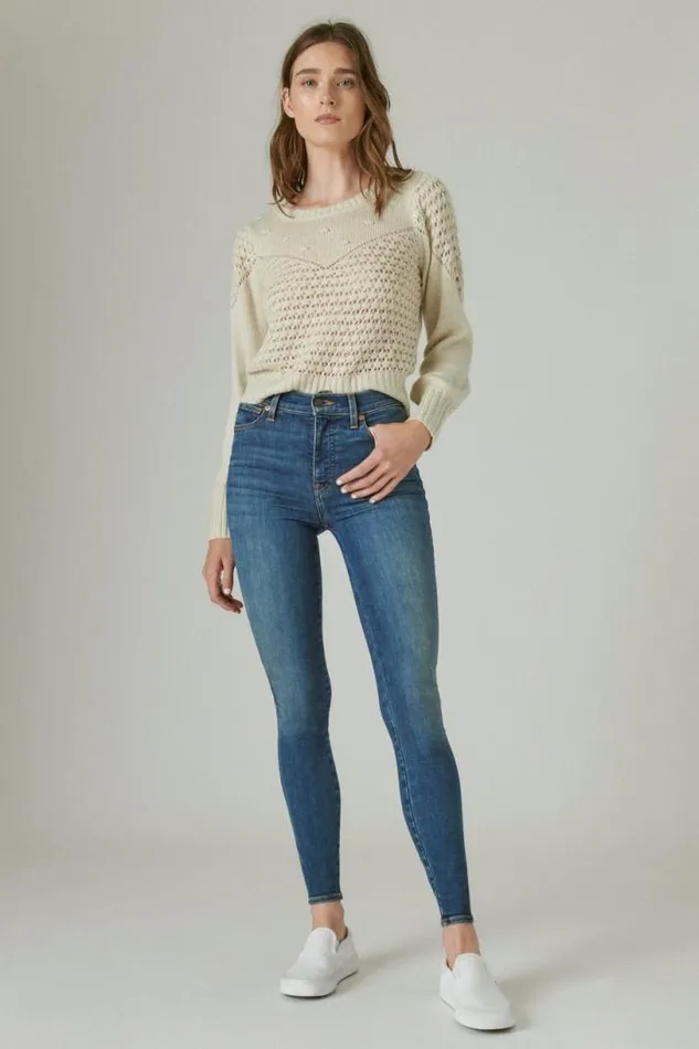 Women Lucky Brand Jeans Uni Fit High Rise Skinny Jean Confidence Club