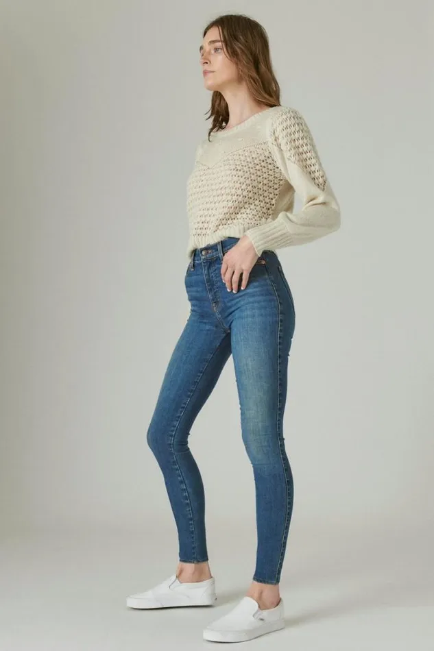 Women Lucky Brand Jeans Uni Fit High Rise Skinny Jean Confidence Club