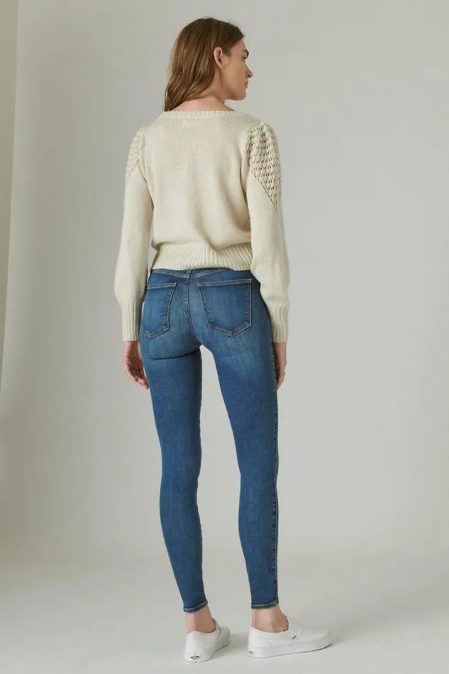 Women Lucky Brand Jeans Uni Fit High Rise Skinny Jean Confidence Club