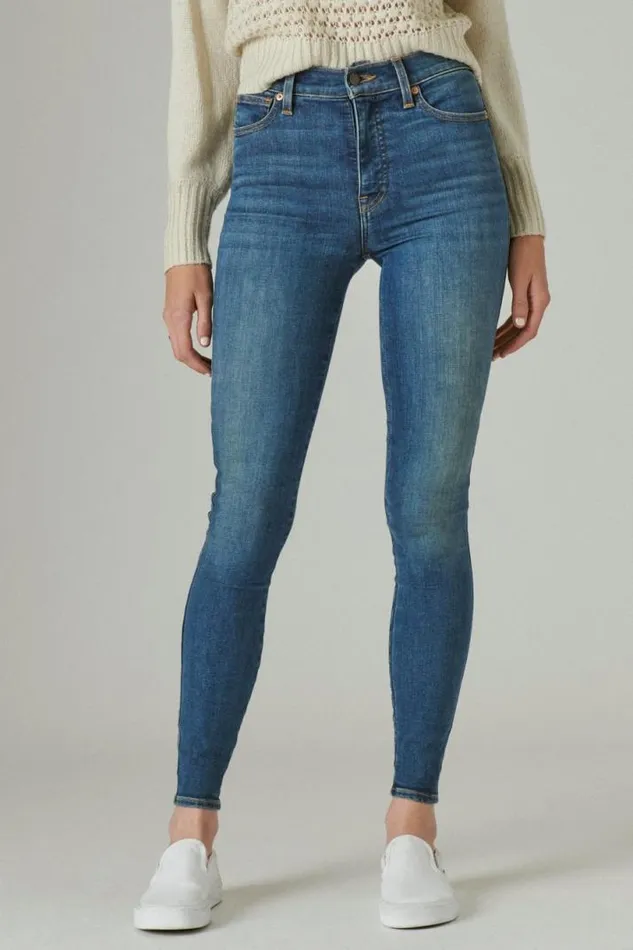 Women Lucky Brand Jeans Uni Fit High Rise Skinny Jean Confidence Club