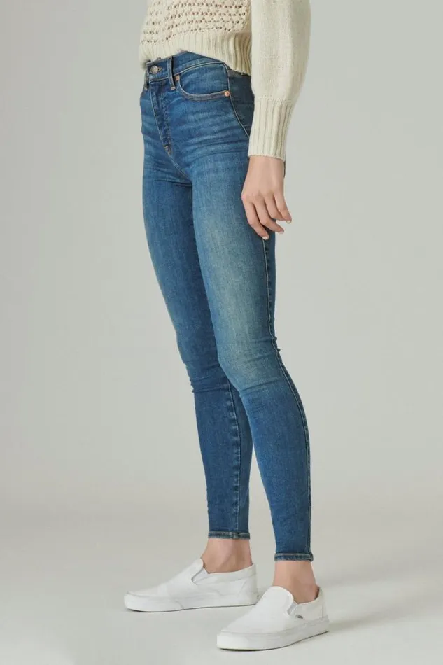 Women Lucky Brand Jeans Uni Fit High Rise Skinny Jean Confidence Club