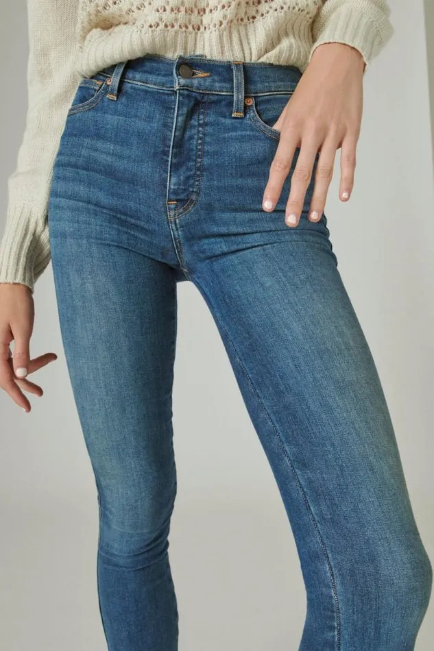 Women Lucky Brand Jeans Uni Fit High Rise Skinny Jean Confidence Club