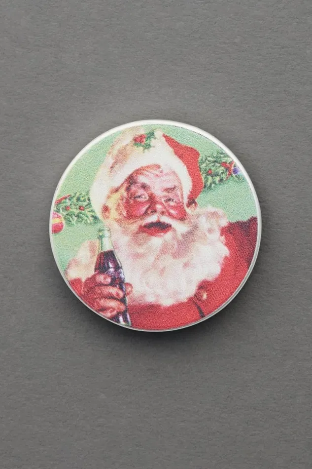 Women Lucky Brand Jewelry Cocacola Santa Pin Silver
