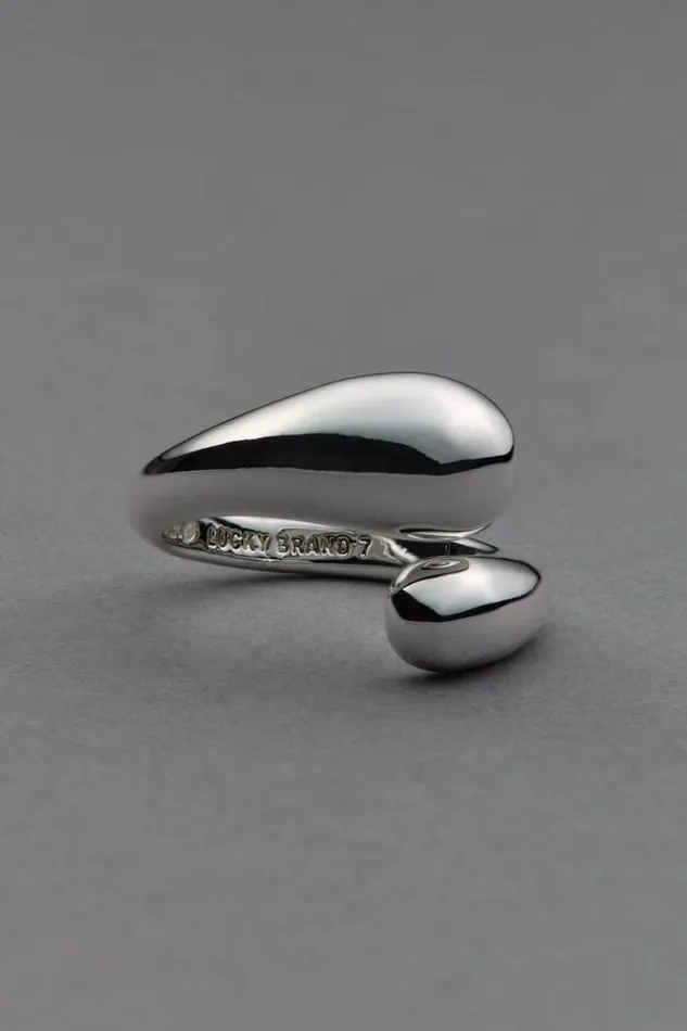 Women Lucky Brand Jewelry High Shine Wrap Around Ring Silver