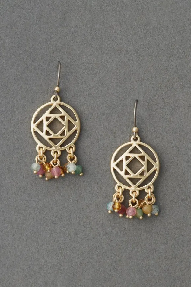 Women Lucky Brand Jewelry Openwork Drop Earring Gold