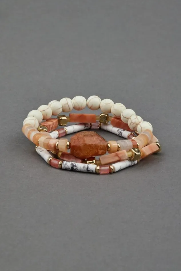 Women Lucky Brand Jewelry Peachy Bracelet Set Gold