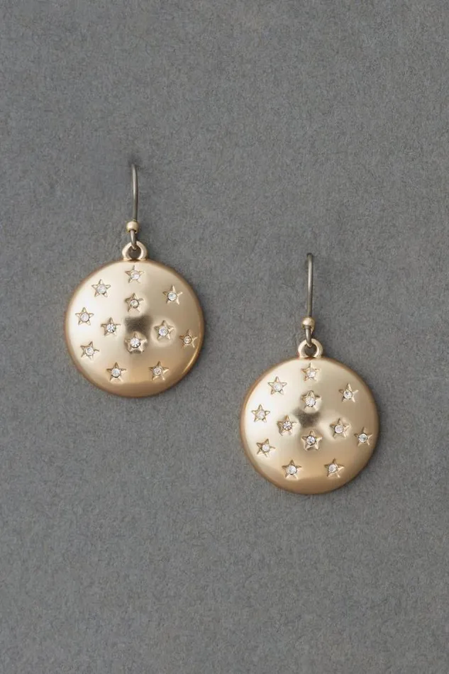 Women Lucky Brand Jewelry Star Bubble Drop Earring Gold