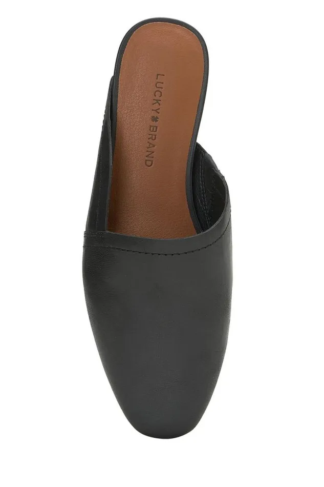 Women Lucky Brand Shoes Badri Slip On Mule Black