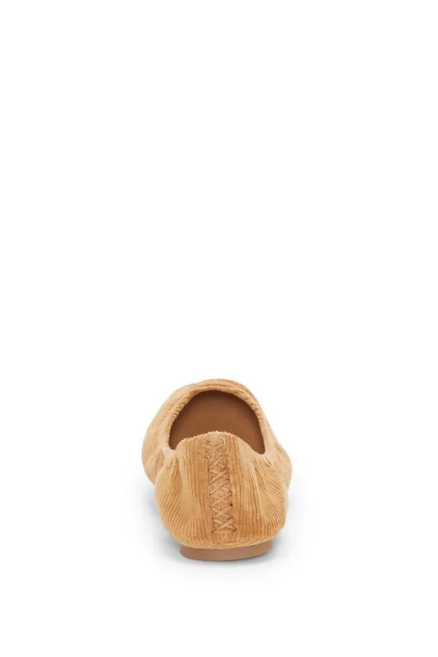 Women Lucky Brand Shoes Emmie Ballet Leather Flats Medium Brown