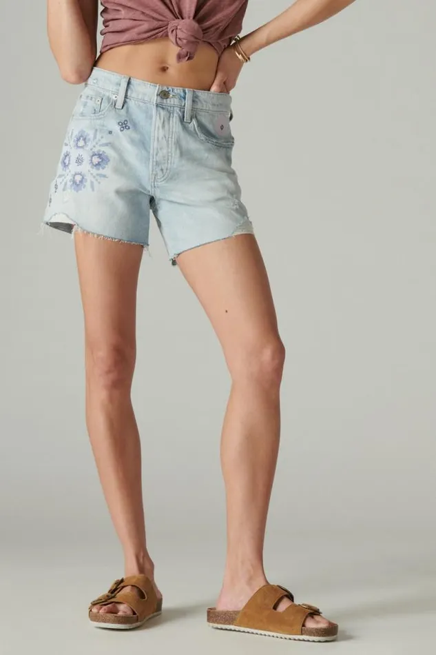 Women Lucky Brand Shorts 90s Midi Short Island Hopper