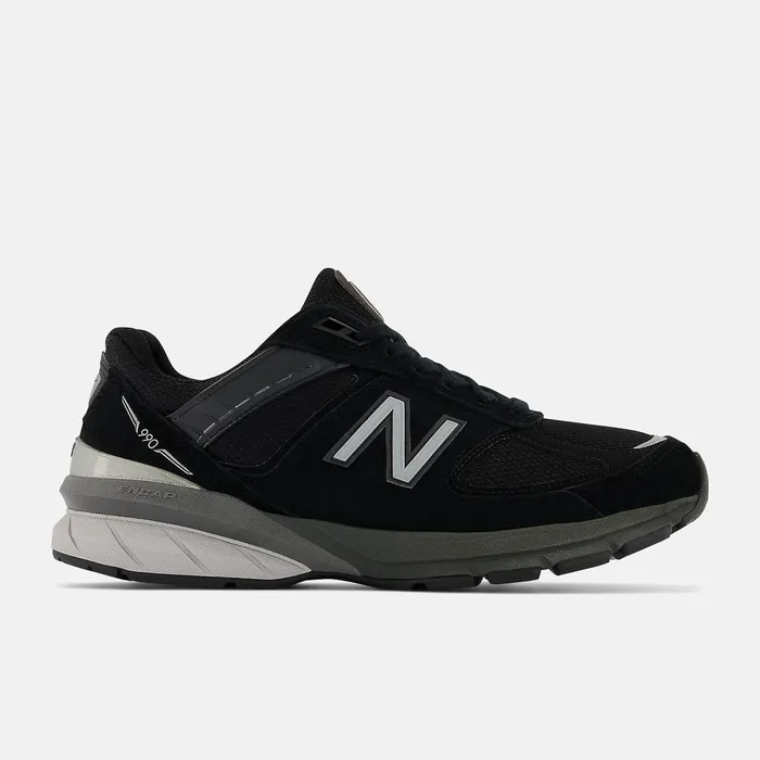Women MADE In USA 990v5 Core Black With Silver New Balance Lifestyle