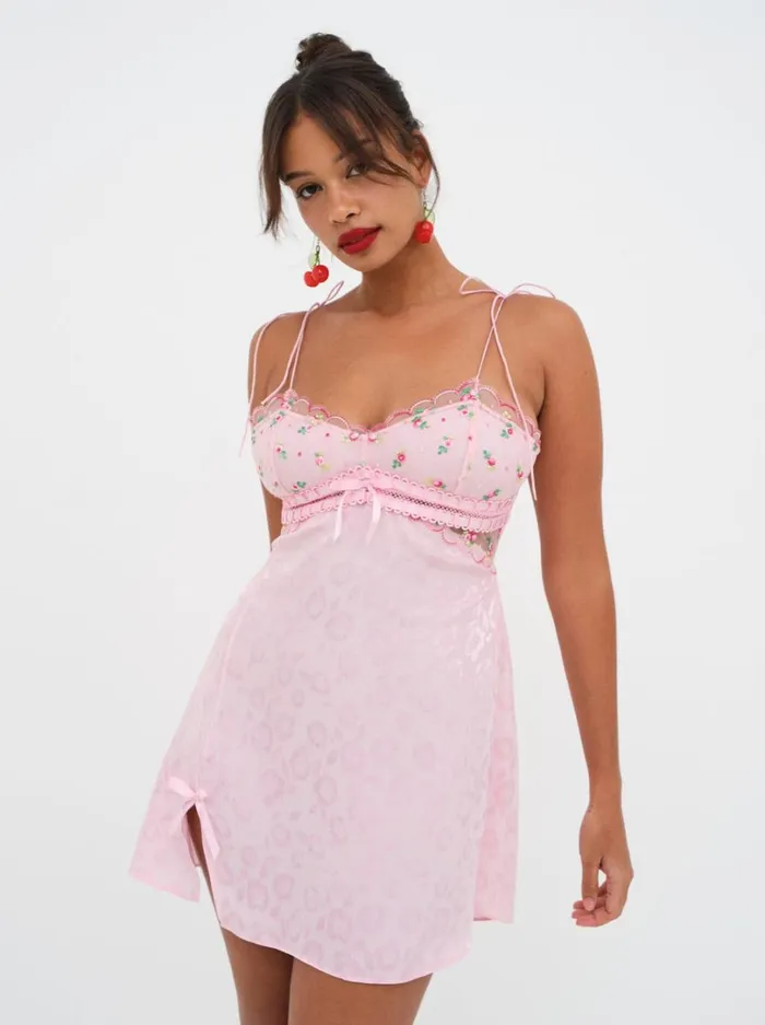 Women Maisie Slip Dress Pink For Love and Lemons Lingerie