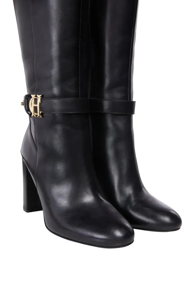 Women Marlborough Knee Boot Black Leather Holland Cooper Boots Women Marlborough Knee Boot Black Leather Holland Cooper Boots