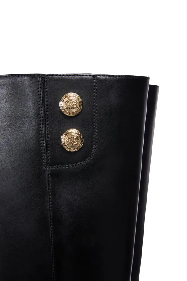 Women Marlborough Knee Boot Black Leather Holland Cooper Boots Women Marlborough Knee Boot Black Leather Holland Cooper Boots