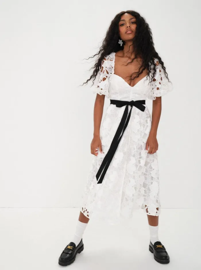 Women Marlene Midi Dress White For Love and Lemons Dresses Women Marlene Midi Dress White For Love and Lemons Dresses