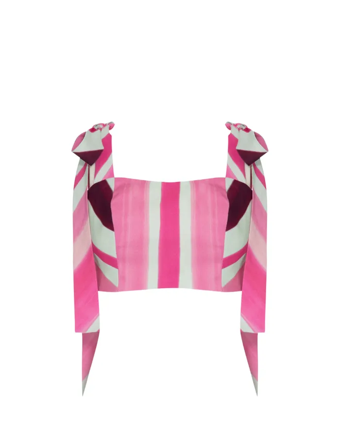 Women Matching Sets PatBO Listra Cotton Cropped Top FINAL SALE Magenta