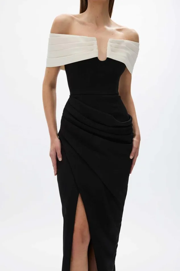 Women Maxi Dresses Rachel Gilbert Aven Gown BlackIvory Women Maxi Dresses Rachel Gilbert Aven Gown BlackIvory