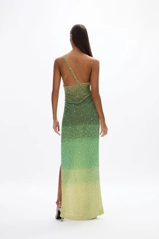 Women Maxi Dresses Rachel Gilbert Kaito Gown Green Ombre
