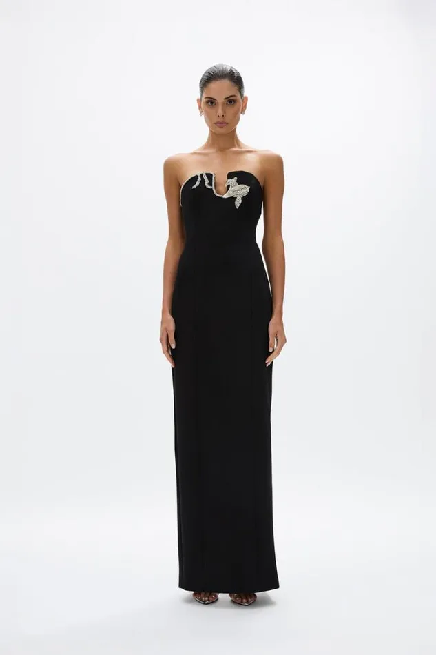 Women Maxi Dresses Rachel Gilbert Leura Gown Black