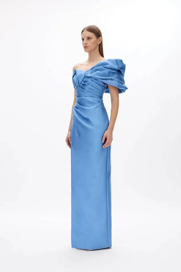 Women Maxi Dresses Rachel Gilbert Marlo Gown In Cornflower Women Maxi Dresses Rachel Gilbert Marlo Gown In Cornflower