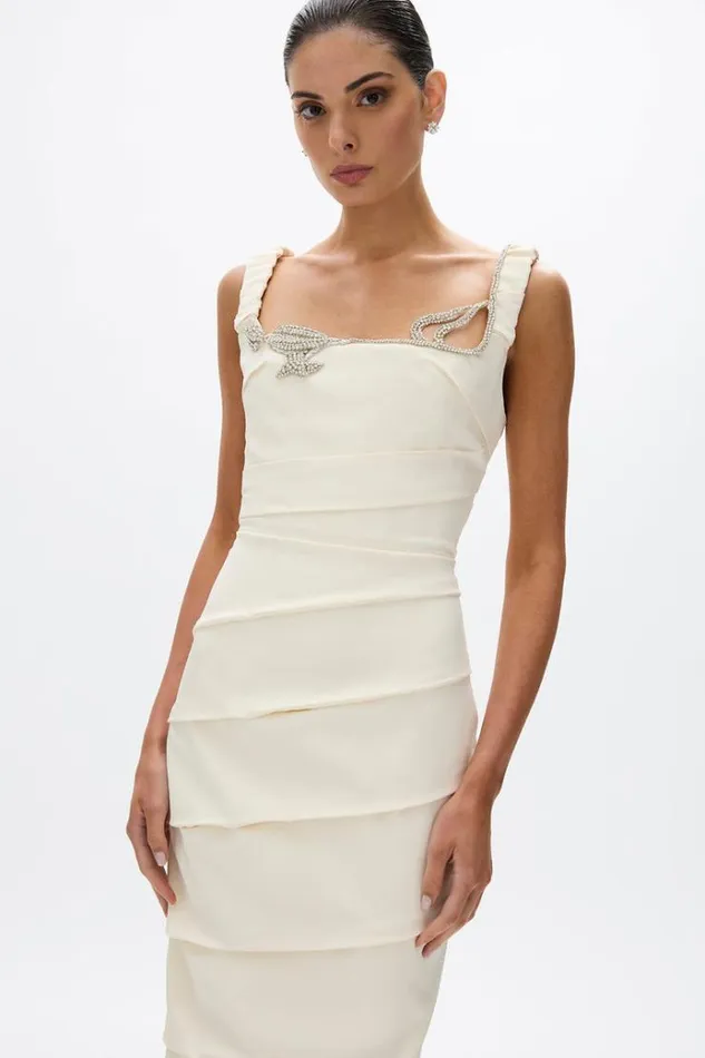 Women Maxi Dresses Rachel Gilbert Rhodes Gown Ivory