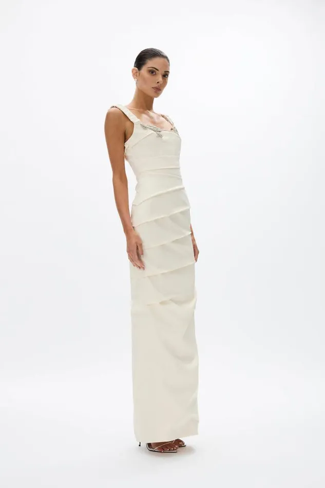 Women Maxi Dresses Rachel Gilbert Rhodes Gown Ivory