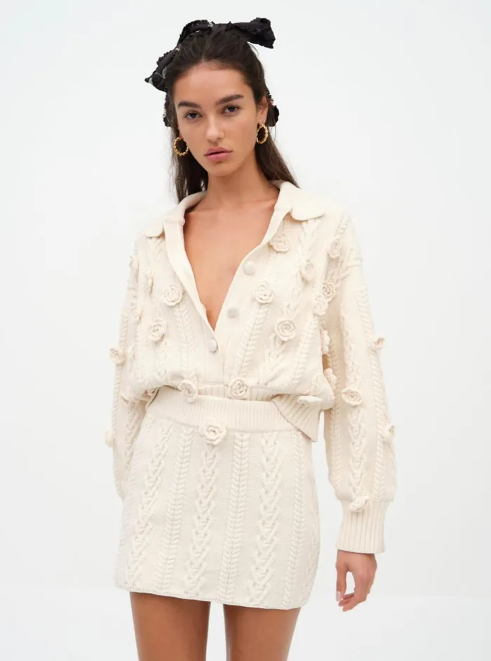 Women Mel Henley White For Love and Lemons Tops