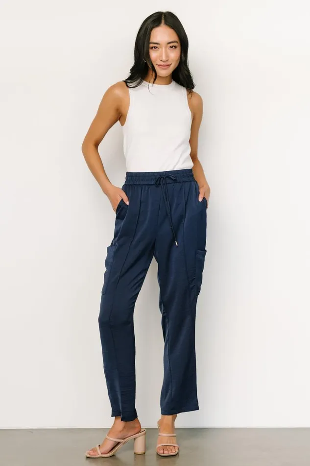 Women Memphis Pocket Jogger Pants Navy Baltic Born Pants