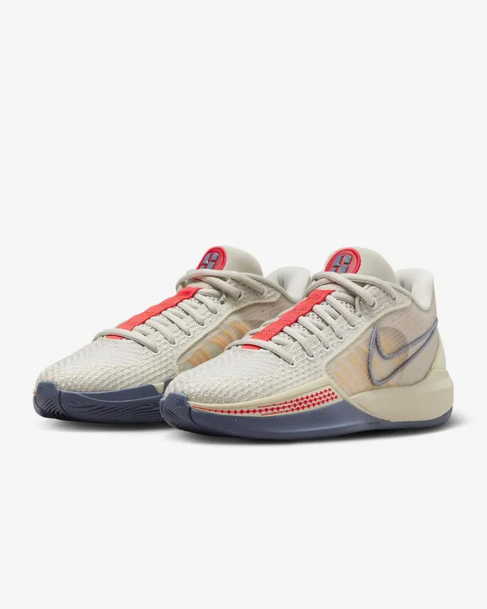 WomenMen Nike All Shoes Sabrina 1 039Grounded039 Light Boneashen Slatecoconut Milklaser Orange