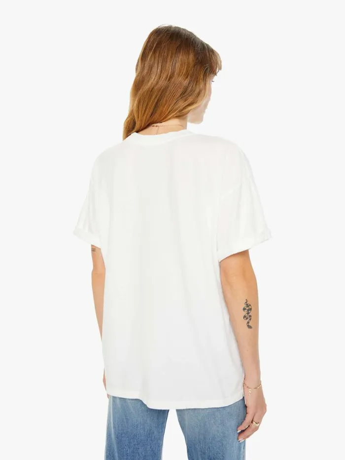 WomenMen Tees Tanks Mother Denim Microdose Boyfriend Tee White
