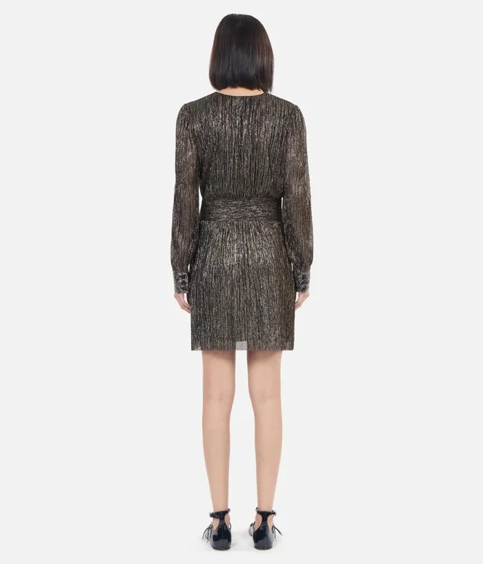Women Metallic Bronze Short Dress THE KOOPLES Dresses and Jumpsuits