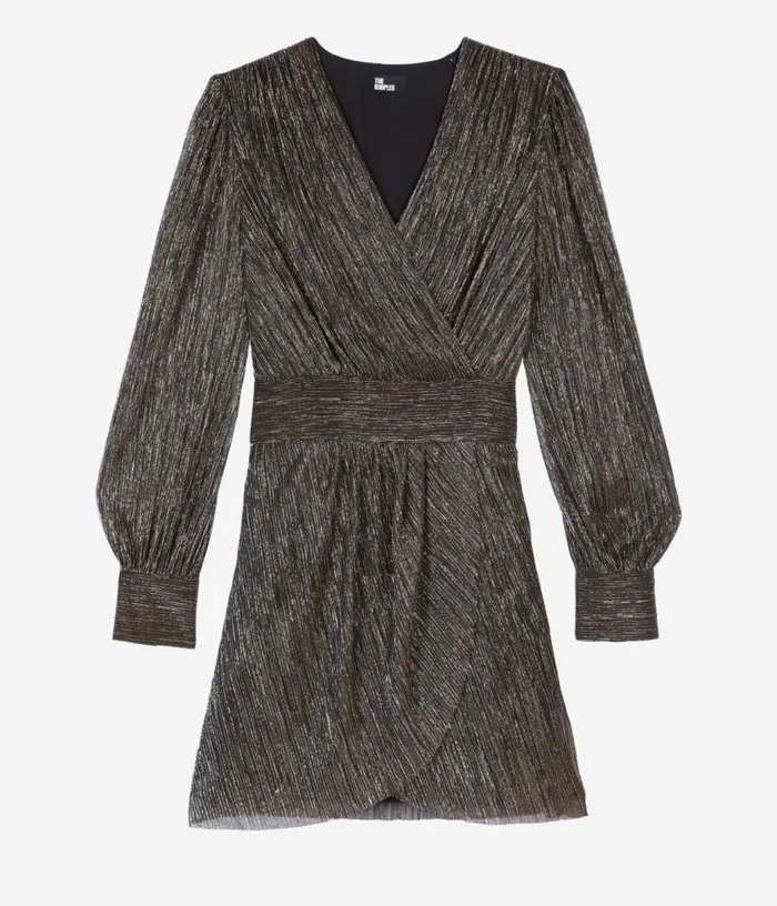 Women Metallic Bronze Short Dress THE KOOPLES Dresses and Jumpsuits