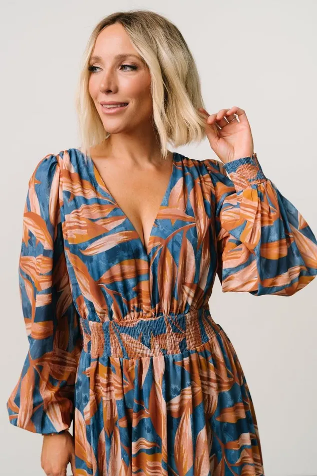 Women Middleton Maxi Dress Blue Camel Print Baltic Born Maxi Dresses