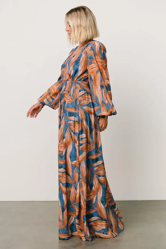 Women Middleton Maxi Dress Blue Camel Print Baltic Born Maxi Dresses