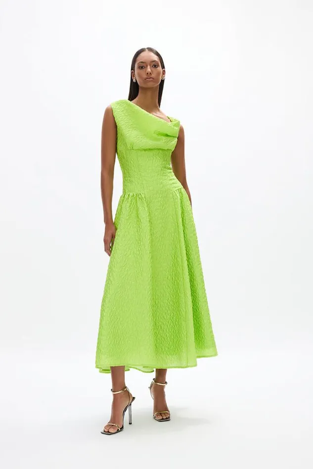Women Midi Dresses Rachel Gilbert Elley Dress Lime