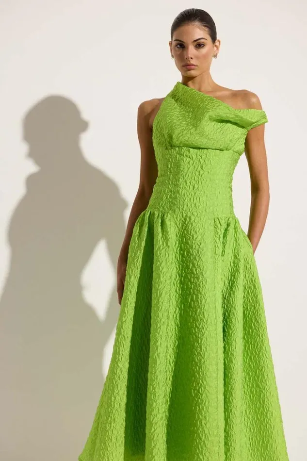 Women Midi Dresses Rachel Gilbert Elley Dress Lime Women Midi Dresses Rachel Gilbert Elley Dress Lime