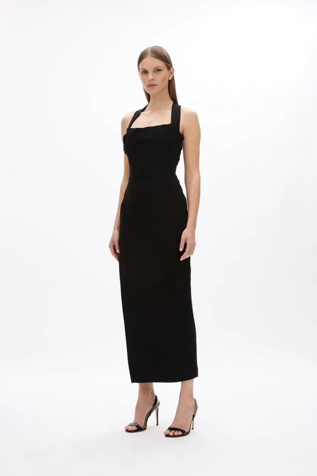 Women Midi Dresses Rachel Gilbert Rachel Gilbert BLAINE DRESS 8211 BLACK