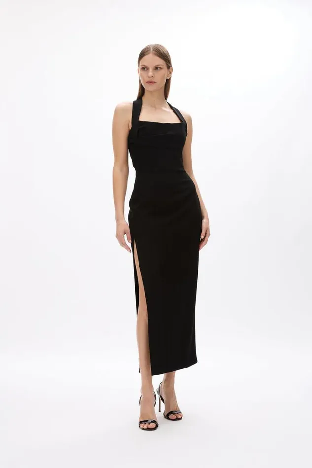 Women Midi Dresses Rachel Gilbert Rachel Gilbert BLAINE DRESS 8211 BLACK