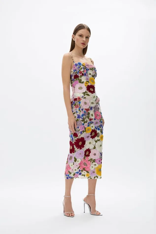 Women Midi Dresses Rachel Gilbert Rachel Gilbert NYA DRESS 8211 MULTI Women Midi Dresses Rachel Gilbert Rachel Gilbert NYA DRESS 8211 MULTI