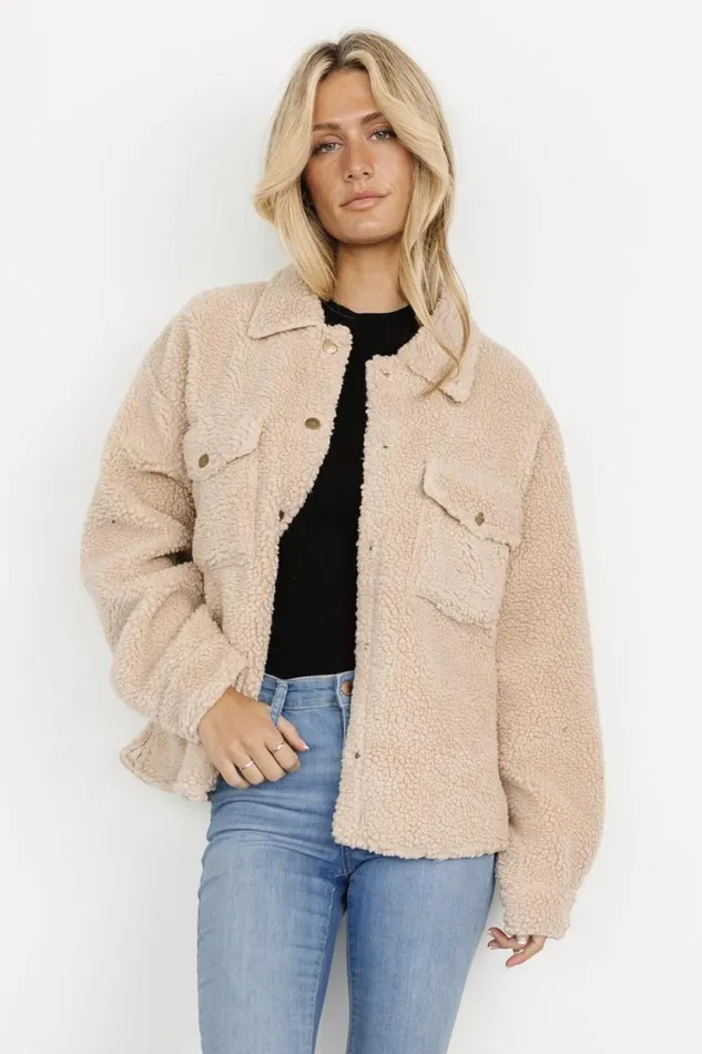 Women Midtown Sherpa Jacket Oatmeal Baltic Born Outerwear Women Midtown Sherpa Jacket Oatmeal Baltic Born Outerwear