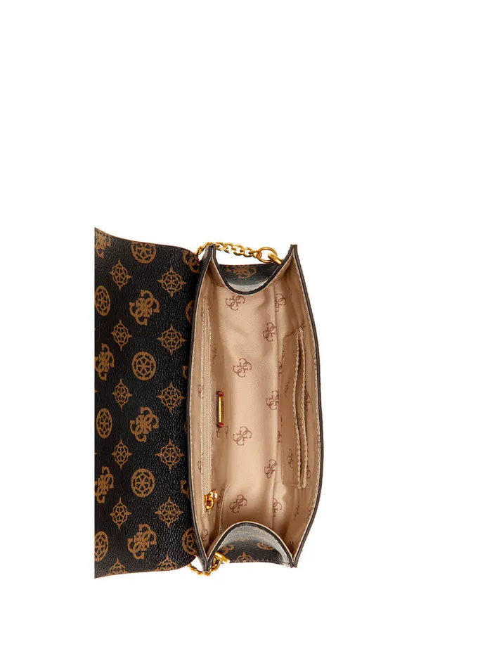 Women Mini Bags GUESS Red Brown Zira Mini Crossbody Bag