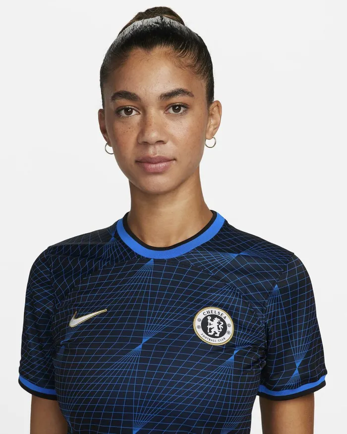 Women Nike All Clothing Chelsea FC 202324 Stadium Away Soarclub Goldwhite