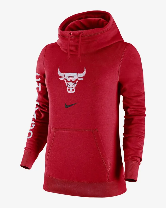 Women Nike All Clothing Chicago Bulls Club Fleece 202324 City Edition University Red