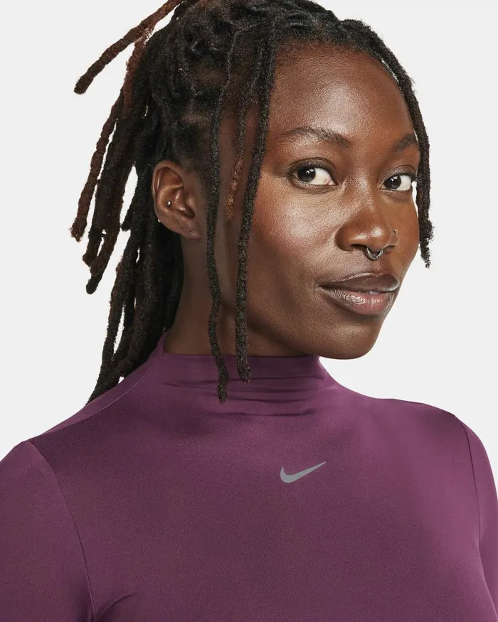 Women Nike All Clothing DriFIT One Luxe Bordeaux