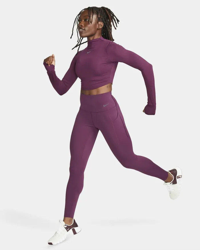 Women Nike All Clothing DriFIT One Luxe Bordeaux