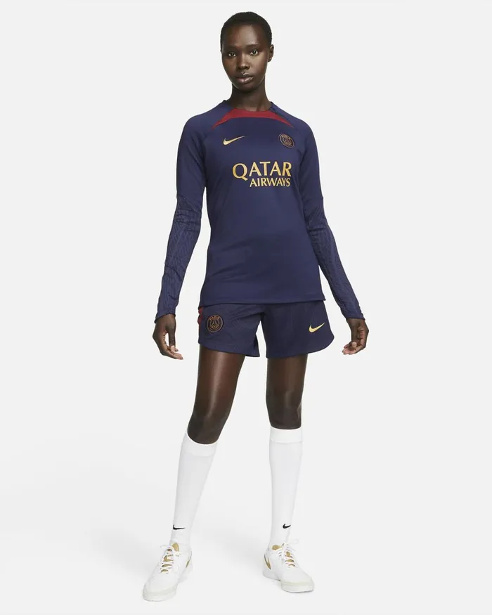 Women Nike All Clothing Paris SaintGermain Strike Blackened Blueteam Redgold Suede