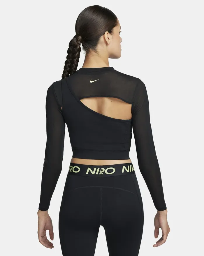 Women Nike All Clothing Pro Blackblacklight Lemon Twist